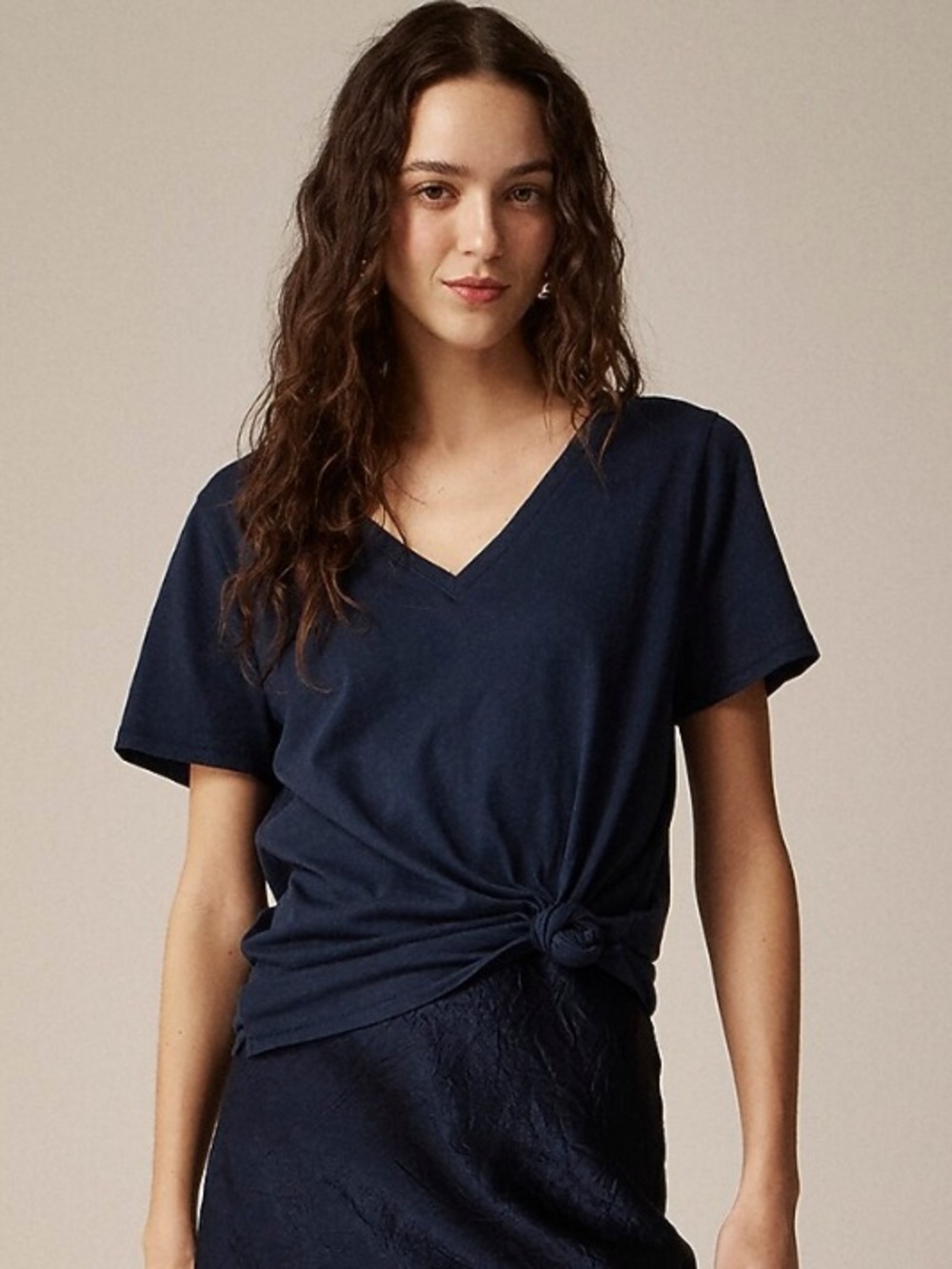 J. Crew Vintage jersey classic-fit V-neck T-shirt - Navy XS